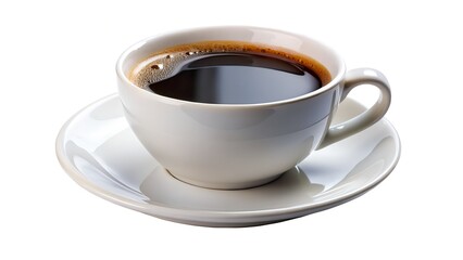 Obraz premium cup of coffee on white background