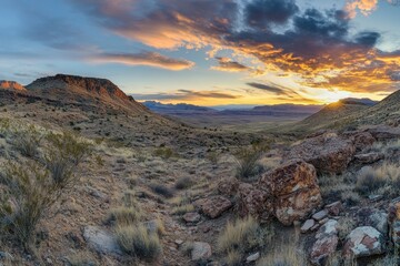 Obraz premium Vibrant Sunrise Over the Grand Canyon Landscape