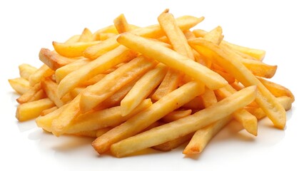 french fries isolated on white background