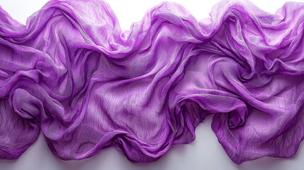 Obraz premium Elegant Purple Fabric Drape: Luxurious Texture and Soft Flowing Waves