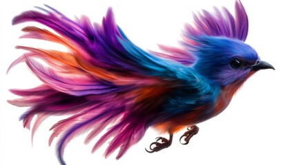 Obraz premium Vibrant Bird in Flight: A Colorful Avian Masterpiece