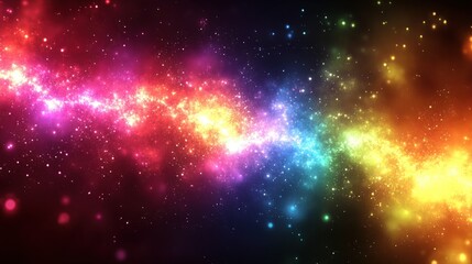 Naklejka premium Colorful cosmic nebulae glowing in space