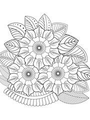 PrintFlowers Coloring Pages For Adule