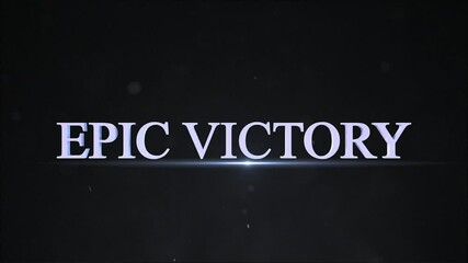 Epic Victory - Glowing 3D Gaming Text Animation for Battle Royale Clips