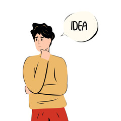 young man with speech bubble