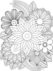 PrintFlowers Coloring Pages For Adules