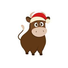 christmas reindeer with red ribbon