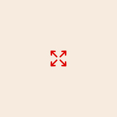 Arrow icon flat vector design. 