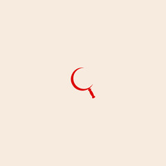 Fototapeta premium Sickle icon flat vector design. 
