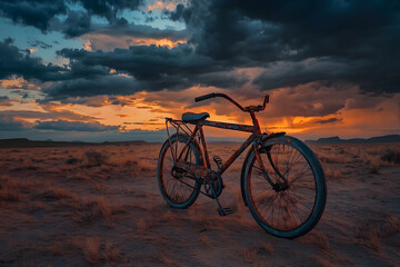 Obraz premium Forgotten Vintage Bicycle Covered in Rust and Ivy