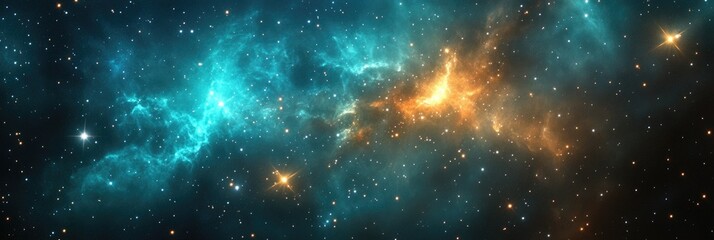 Naklejka premium Stunning image of a cosmic nebula in deep space. Nebulae are among the most distant and spectacular objects in our universe.