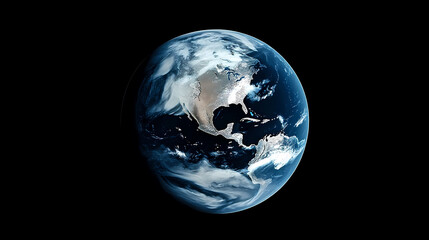 Fototapeta premium Earth with Ocean and North America Visible