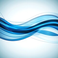 Obraz premium Abstract blue wavy lines flowing across a bright background