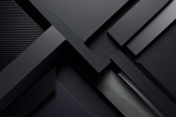 Modern Abstract Design Featuring Dark Textures Layered Geometric Elements and Halftone Patterns in Black and Silver