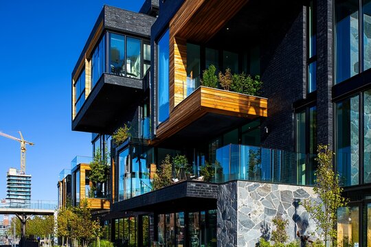 In London, England, UK, a new modern apartment block of flats was found in Upton Park, Newham, East London, on September