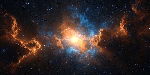 Obraz premium Colorful Nebula in Deep Space