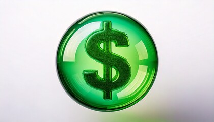 Fototapeta premium money symbol inside a bubble and white background 4