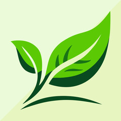 Green Leaf Vector Icon 01