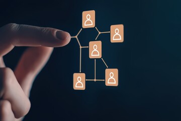 Visual Representation of Organizational Structure Concept with Hierarchical Connections