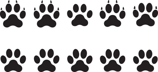 Fototapeta premium Paw icon vector for web and mobile app. paw print sign and symbol. dog or cat paw