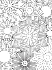 PrintFlowers Coloring Pages For Adules