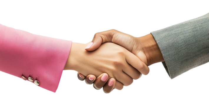 PNG Business women handshake woman collaborative understanding.