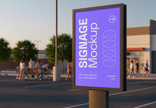 Parking Billboard Mockup