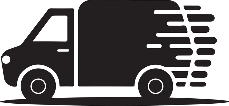 Pickup Van Silhouette Vector Icon