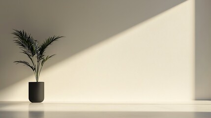 Minimalist indoor plant display