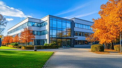 Obraz premium Autumnal Office Building