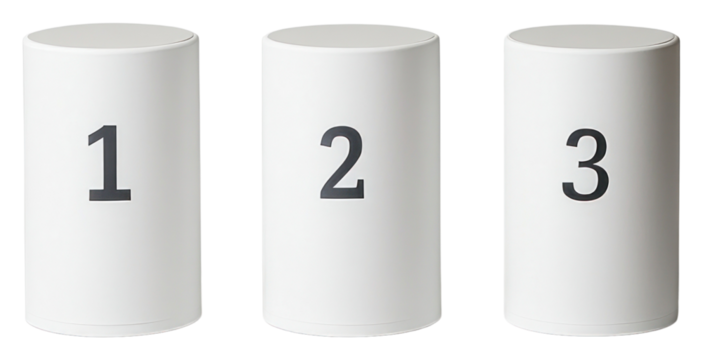 PNG A three-tier cylindrical podium cylinders minimalist background.