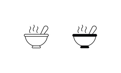Soup  vector icons set stock illustration