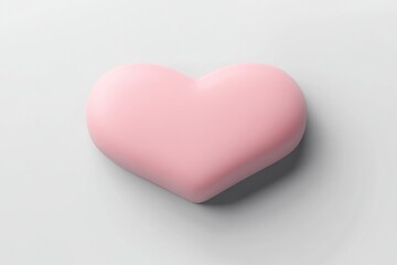 Obraz premium 3D rendered pink heart