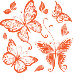 Fototapeta premium seamless pattern with butterflies