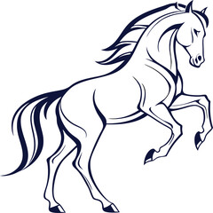 horse silhouette vector