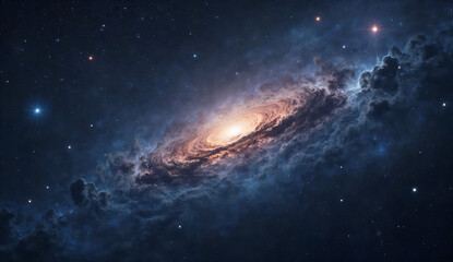 Majestic Spiral Galaxy in the Vast Universe