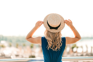 young woman with hat