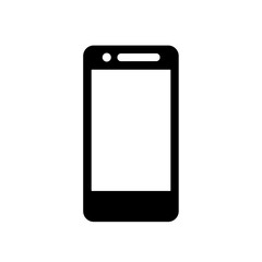Smartphone icon in black silhouette style