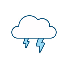 Thunderstorm vector icon