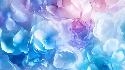 Fototapeta premium Pastel Hydrangea Flowers Close-up, Soft Background, Floral Design, Website Decoration