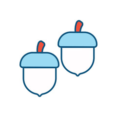 Acorn   vector icon