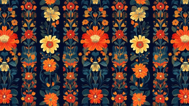 Fondo floral colorido en dise&ntilde;o para decoraci&oacute;n.