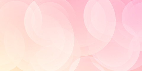 Minimalist banner background, pastel colorful, pink and yellow gradations. Circle effect style geometric, abstract background modern gradient