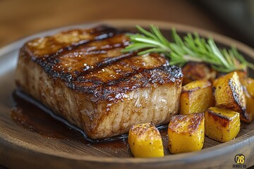 Grilled Steak with Rosemary and Roasted Vegetables – Premium Gourmet Meal