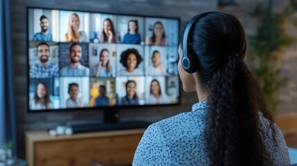 Remote collaboration facilitated through a virtual video conference call interface