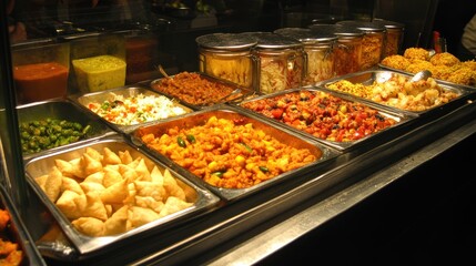 Delicious Indian Street Food Buffet: A Culinary Delight