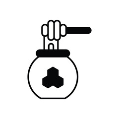 Obraz premium Honey vector icon
