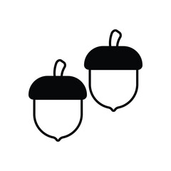 Acorn   vector icon
