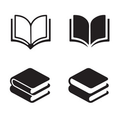 set of books with a book