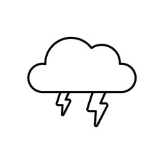 Thunderstorm vector icon